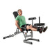 Body-Solid Leg Developer Attachment GLDA3 - Man sitting straight doing leg raise