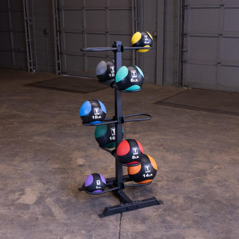 Body-Solid Medicine Ball Rack GMR20 - Rack with small medicine ball