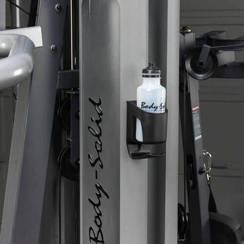 Body-Solid Multi-Stack Home Gym System G9S - Water holder from the product a close up photo of body solid logo