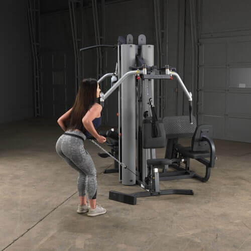 Body-Solid Multi-Stack Home Gym System G9S - Woman pulling rope