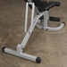 Body-Solid Powerline Flat Incline Decline Bench PFID130X - close up of the metal base 