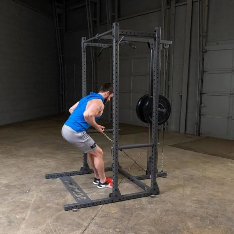 Body-Solid Powerline Half Rack PPR500 - man doing resistance training