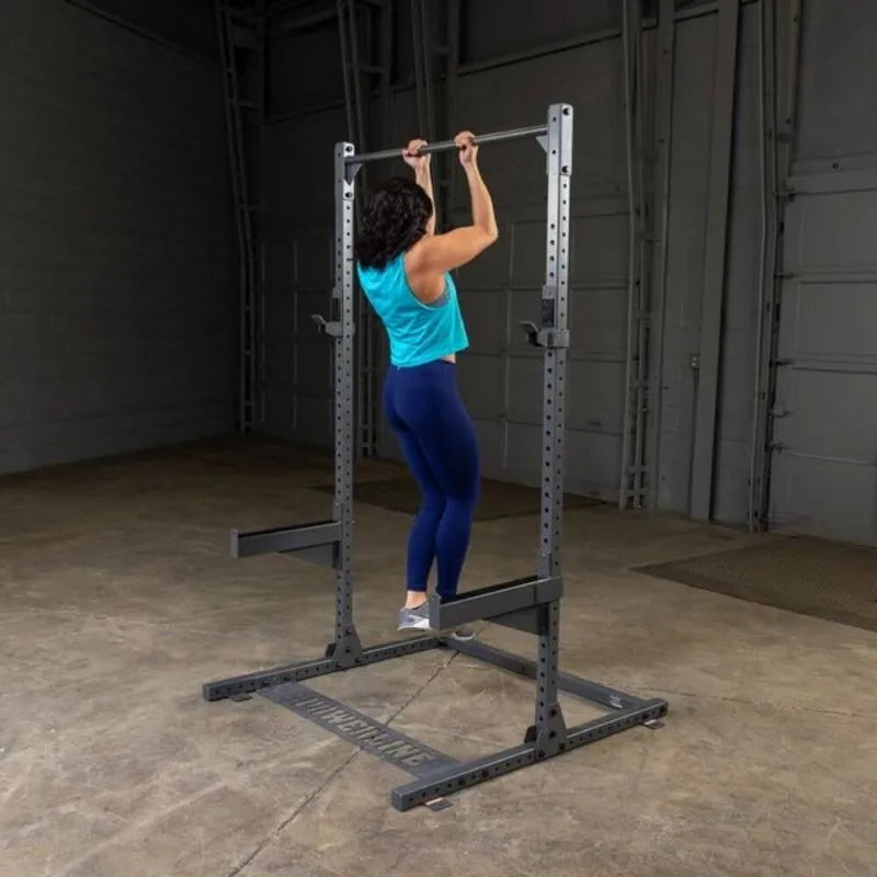 Body-Solid Powerline Half Rack PPR500 - woman doing pull ups