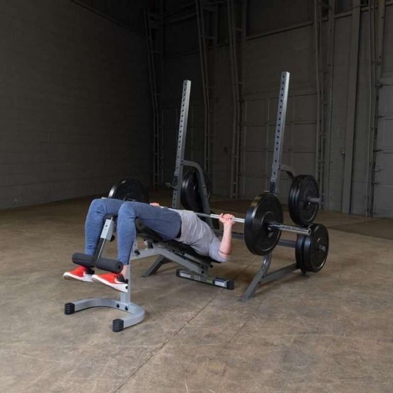 Body-Solid Powerline Multi Press Rack PMP150 - man lifting weights