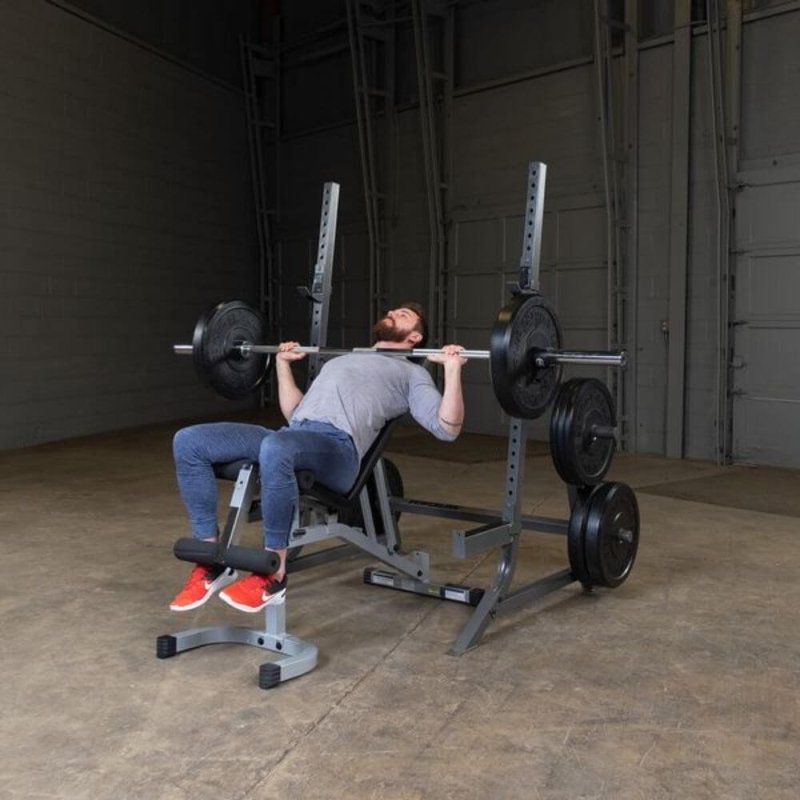 Body-Solid Powerline Multi Press Rack PMP150 - man doing bench press