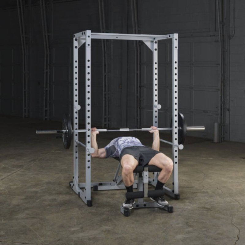 Body-Solid Powerline Power Rack PPR200X - man doing bench press