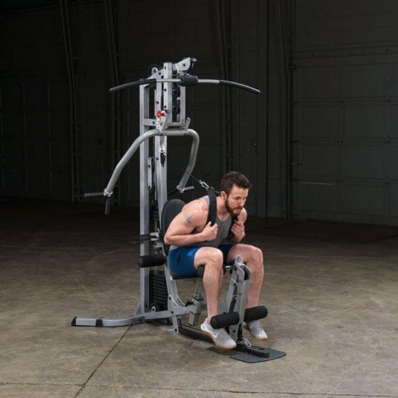 Body-Solid Powerline Single Stack Home Gym BSG10X - man crouching