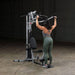 Body-Solid Powerline Single Stack Home Gym BSG10X - woman on workout clothes