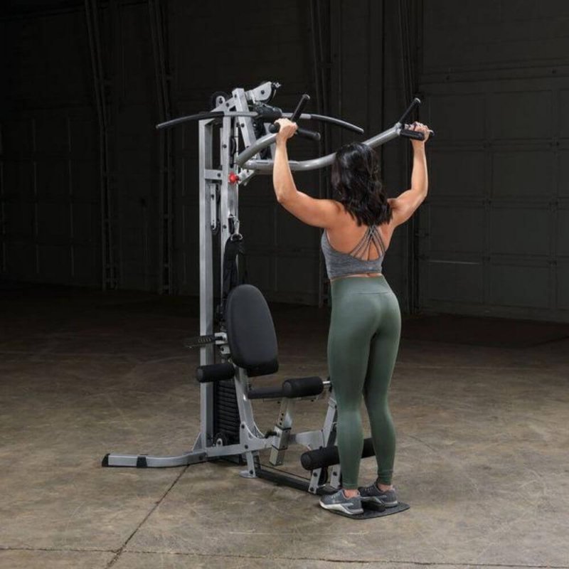 Body-Solid Powerline Single Stack Home Gym BSG10X - woman on workout clothes