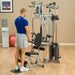 Body-Solid Powerline Single Stack Home Gym P2X - man on workout clothes