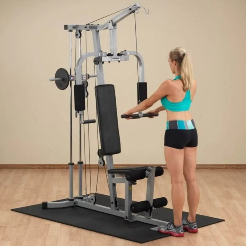Body-Solid Powerline Single Stack Home Gym PHG1000X - woman doing resistance training
