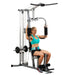 Body-Solid Powerline Single Stack Home Gym PHG1000X - woman using it 