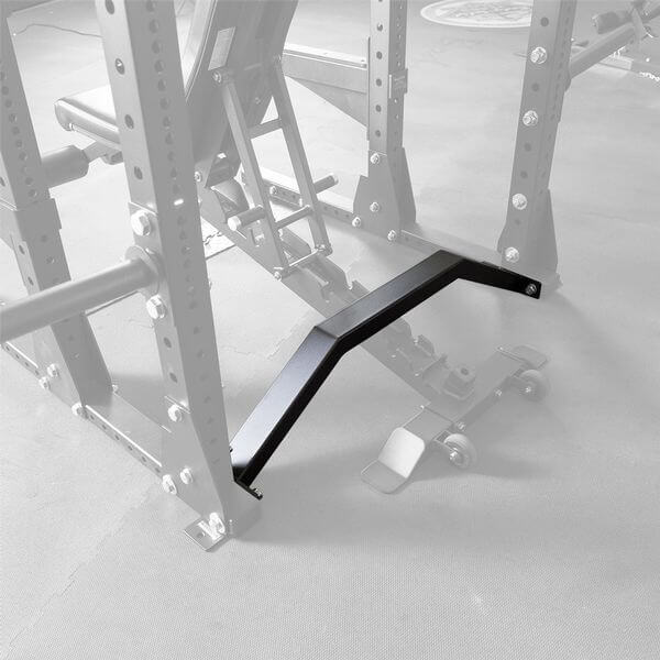 Body Solid Pro Club Line Half Cage SPR500 Bench Clearance Back Bar - back view of a gym bar 