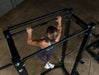 Body Solid Pro Club Line Half Cage SPR500 Dual Chin Bar - woman doing pull ups 