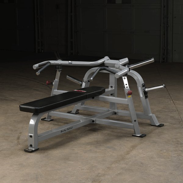 Body Solid Pro Club Line Leverage Bench Press - metal bars with cushioned seat 