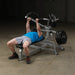 Body Solid Pro Club Line Leverage Bench Press - man working out on it 