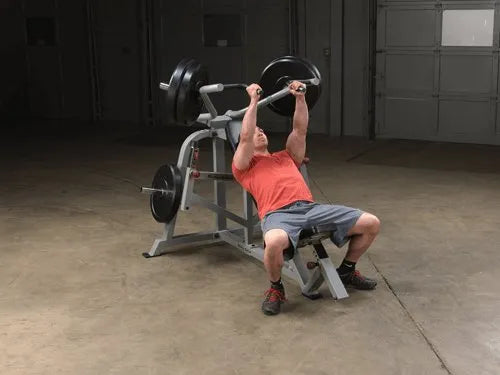 Body Solid Pro Club Line Leverage Incline Press - man doing press