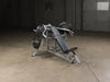 Body Solid Pro Club Line Leverage Incline Press -with barbels on it 