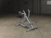 Body Solid Pro Club Line Leverage Seated Row - on a concrete floor