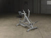Body Solid Pro Club Line Leverage Seated Row - on a concrete floor