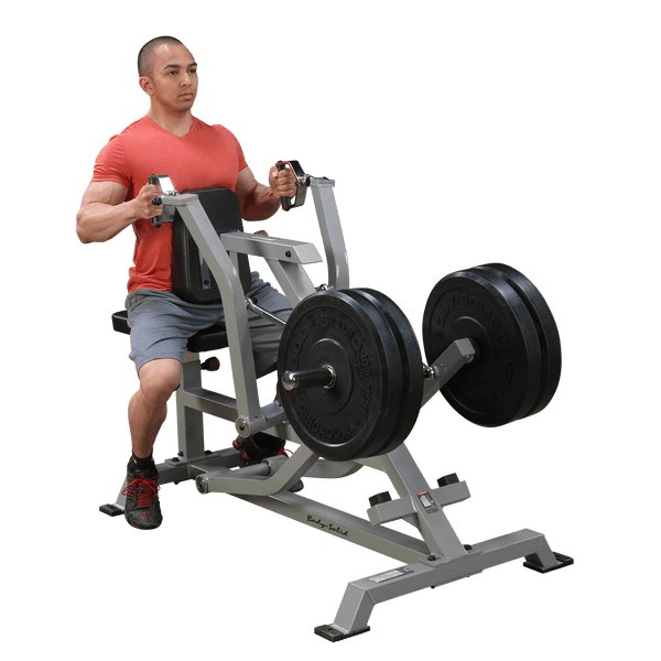 Body Solid Pro Club Line Leverage Seated Row - man using it