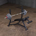 Body Solid Pro Club Line Oly Decline Bench - with barbel on it 