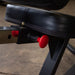 Body Solid Pro Club Line Oly Decline Bench - close up of the seat adjuster