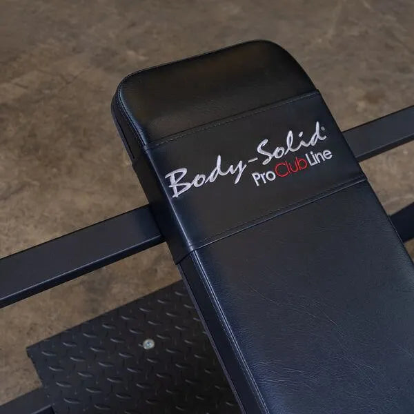 Body Solid Pro Club Line Oly Incline Bench - cushioned rest with text 