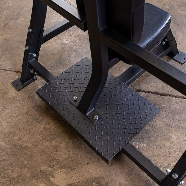 Body Solid Pro Club Line Oly Shouder Press Bench - black metal foot rest 