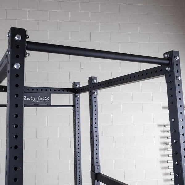 Body Solid Pro Club Line Power Rack Double Rack/Extension w Monkey Bar - several metal bars 