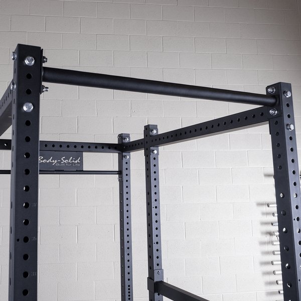 Body Solid Pro Club Line Power Rack Double SPR1000 w. Monkey Bar - metal bars on top