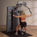 Body-Solid Pro Dual Commercial Pec Fly and Rear Delt Machine DPEC-SF - woman using it 