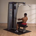 Body-Solid Pro Dual Commercial Rated Lat Pull Down DLAT-SF - man using the machine