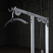Body-Solid Pro Lat Pulldown Low Row Machine GLM83 - Lat attachment and body solid logo on product