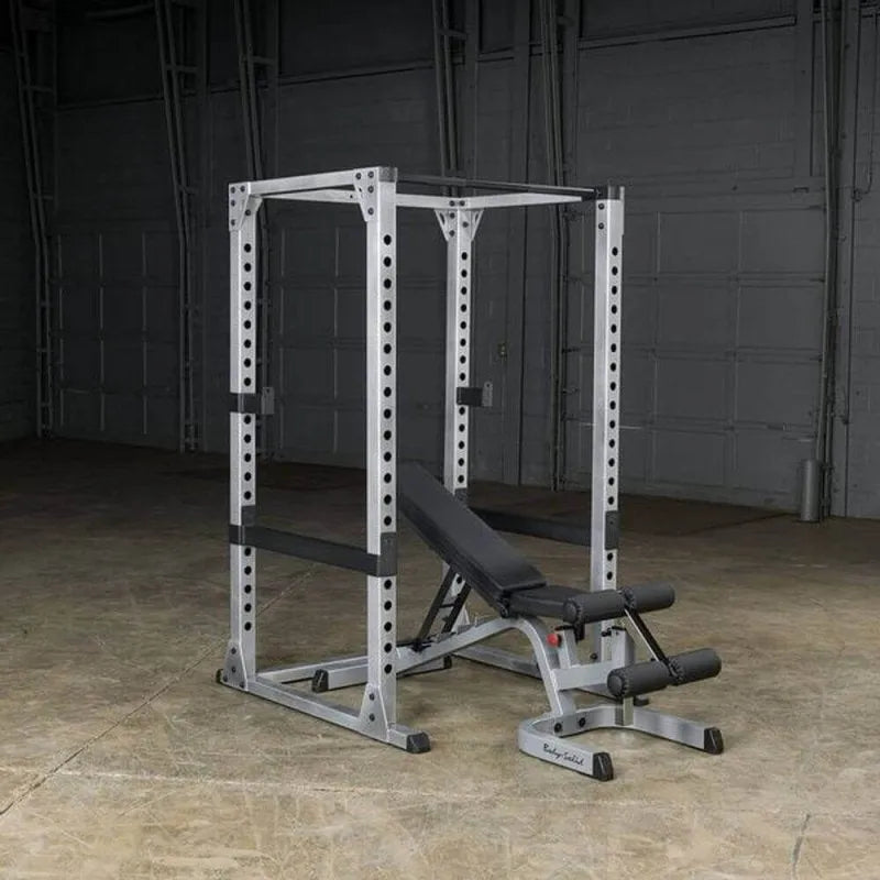 Body-Solid Pro Power Rack GPR378 - Actual photo with bench