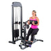 Body-Solid Pro Select Ab And Back Machine GCAB-STK - Woman behind the big cushioned support