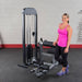 Body-Solid Pro Select Ab And Back Machine GCAB-STK - woman standing beside the product