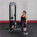 Body-Solid Pro-Select Inner/Outer Thigh Machine GIOT-STK - woman showing inner thigh adduction 