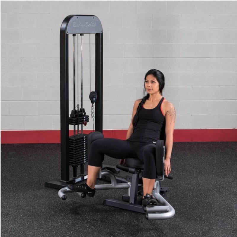 Body-Solid Pro-Select Inner/Outer Thigh Machine GIOT-STK - Woman happily working out