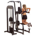 Body-Solid Pro Select Weight Assisted Chin-Dip Machine FCD-STK - woman working out , product in black color