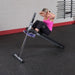 Body-Solid Pro-Style Ab Board GAB60 - Woman on curl position 