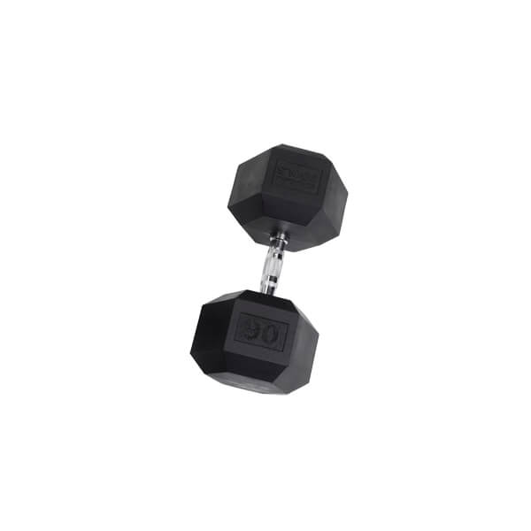 Body-Solid Rubber Hex Dumbbells SDR - Size: 90 lbs