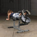 Body-Solid Seated Leg Extension & Supine Curl GLCE365 - woman on training laying down in leg curl exercise