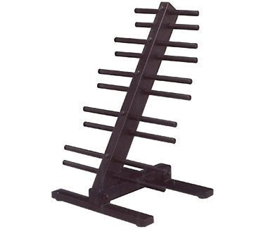 Compact Dumbbell Rack - brown metal rack 