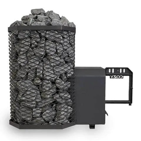 Cozy Heat Thru-Wall Wood-Burning Sauna Stove, Up to 18kW - Side view