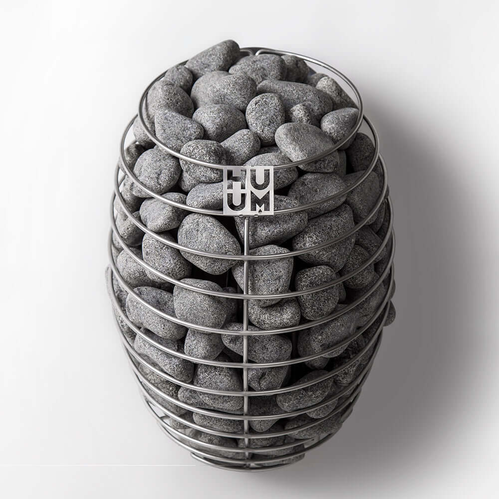 HUUM DROP Series 4.5kW Sauna Heater Package -  a basket of rocks