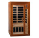 Dynamic Barcelona Elite 1-2-Person Ultra Low EMF FAR Infrared Sauna (Canadian Hemlock) - Front 3D view