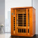 Dynamic Bellagio 3-Person Low EMF FAR Infrared Sauna (Canadian Hemlock) - Set up in a room with big window city view
