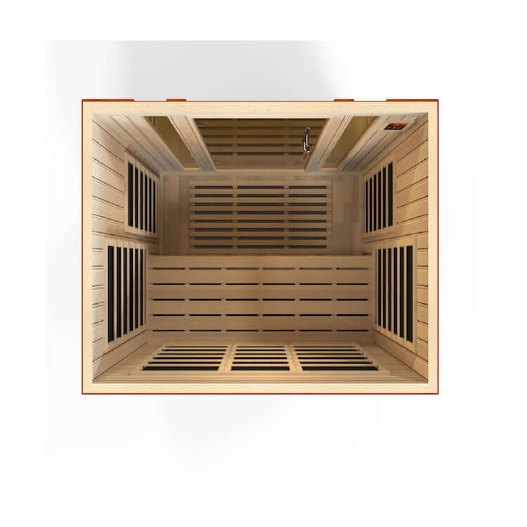 Dynamic Bellagio 3-Person Low EMF FAR Infrared Sauna (Canadian Hemlock) - Top view