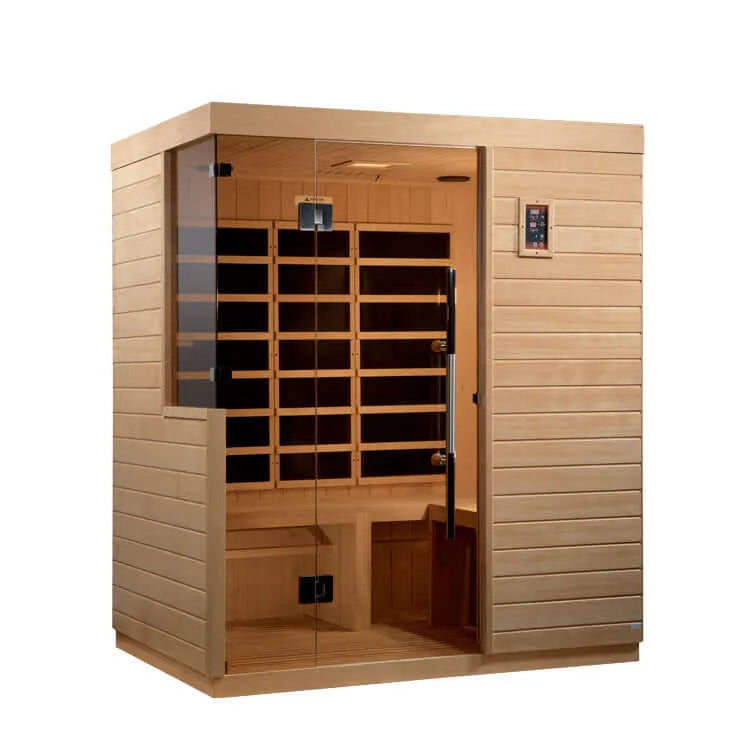 Dynamic Bilbao 3-Person Ultra Low EMF FAR Infrared Sauna (Canadian Hemlock) -